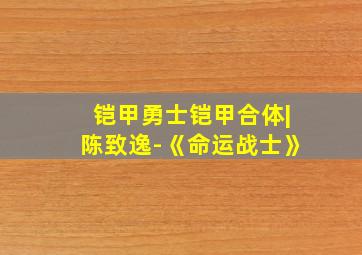 铠甲勇士铠甲合体|陈致逸-《命运战士》